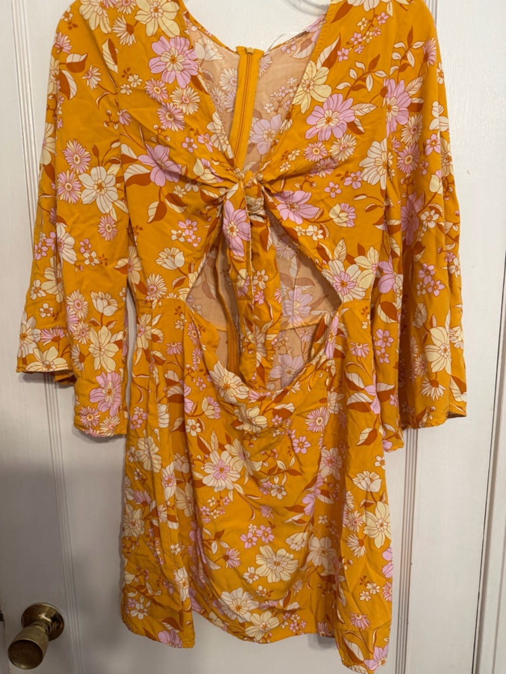 Cupshe Yellow and Pink Floral Dress